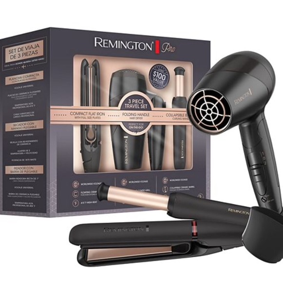 remington hair dryer straightener set